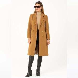 Vintage Fleurette Camel Long Coat Size 2